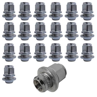 20 Radmuttern Flachbund M12x1,5 für Fiat Fullback (Gr. M12)