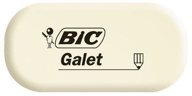 BiC® 927866 Radierer GALET, synthetischer Kautschuk, 28 x 13 x 58 mm