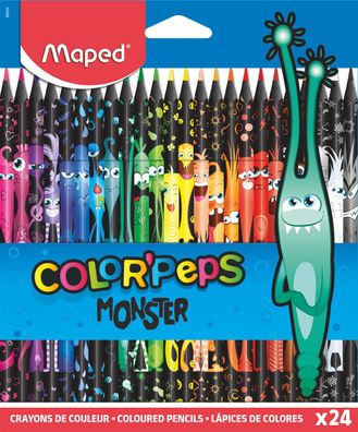 Maped 862624 Dreikant-Buntstift COLOR'PEPS Monster 24er Kartonetui