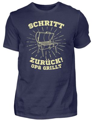 Schritt ZURÜCK OPA GRILLT - Herren Premiumshirt