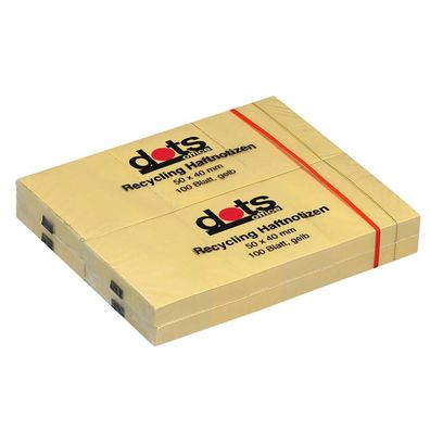 dots 222012 12x Recycling Haftnotizen Standard gelb