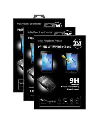 3x Panzer Schutz Glas 9H Tempered Glass Display Schutz Folie Display Glas Screen