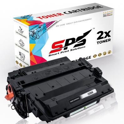 2x Kompatibel für HP Laserjet M521DW Toner 55X CE255X Schwarz