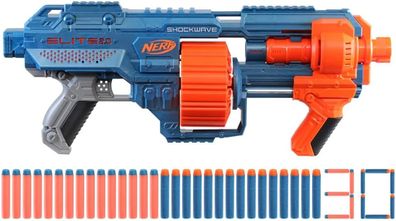 Nerf Elite 2.0 Shockwave RD-15 Blaster, 30 Nerf Darts, 15-Dart Rotationstrommel,