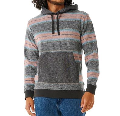 RIP CURL Hoodie Surf Revival Line Up washed black