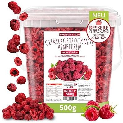 500g Gefriergetrocknete Himbeeren - Ganze Früchte, Ohne Zusatzstoffe, Fruchtig