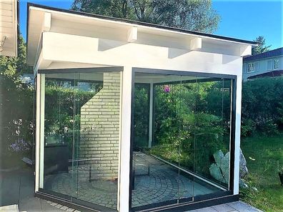 Glasschiebewand DELUXE 3 teilig Höhe 213- 217cm/ Breite bis 300cm