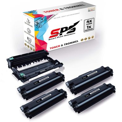 4X TN2420 Toner Schwarz + 1x DR2400 Trommel kompatibel für Brother HL-L2370 Brothe