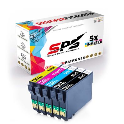 5er Multipack Set kompatibel für Epson Workforce WF-2860DWF (C11CG28402) Druckerpa