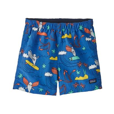 Patagonia Kids Short Baggies happy jam: bayou blue