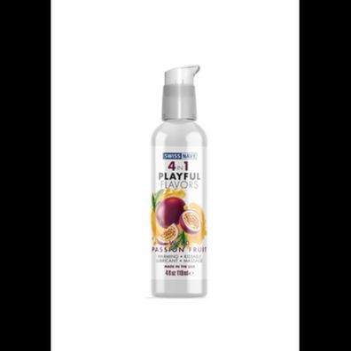 Swiss Navy - 118 ml - 4 In 1 Lubricant with Wild Passion Fruit Flavor - 4 fl oz