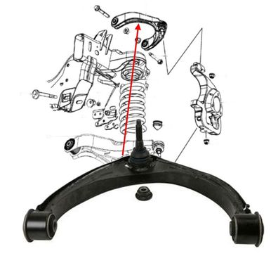 Querlenker vorne oben rechts RAM 1500 Bj:09-24 2WD & 4WD (Gen.4)