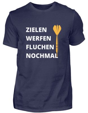 ZIELEN WERFEN Fluchen Nochmal - Herren Premiumshirt