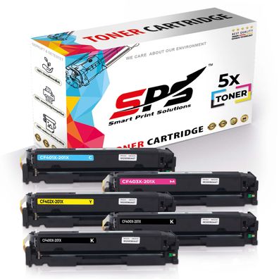 5x Toner CF410A CF411A CF412A CF413A kompatibel für HP Color Laserjet Pro M452