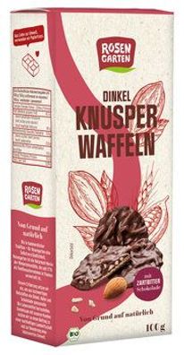 Rosengarten 6x Dinkel-Knusperwaffeln Zartbitter 100g