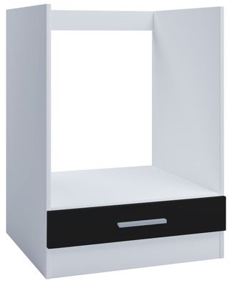 Unterschrank/Ofenschrank 60cm schwarz für Einbauherdsets oder autarke Backöfen