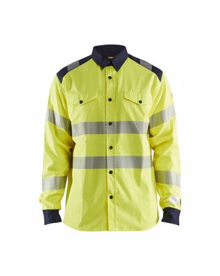 Blakläder® Multinorm Hemd High Vis Gelb/ Marineblau 3239 1517