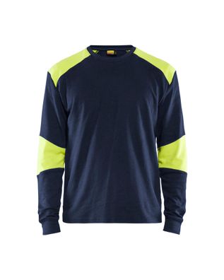 Blakläder® Flammschutz Langarm Shirt Marineblau/ Gelb 3457 1761