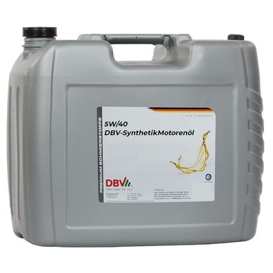 5W/40 DBV-Synthetik-Motorenöl neuester Generation 20-Liter-Kanister