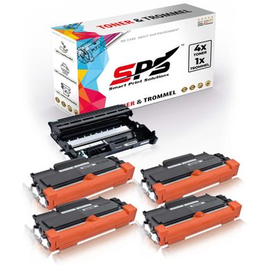 4X TN2220 Toner Schwarz + 1x DR2200 Trommel kompatibel für Brother MFC-7360 Brothe