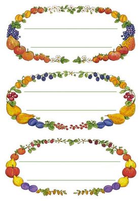 Herma 3598 Küchenetiketten Früchtekränze