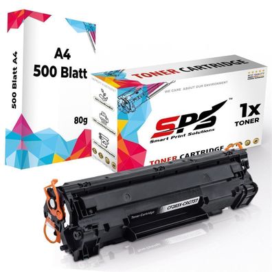 Druckerpapier A4 + 1x Kompatibel für HP Laserjet Pro M202N Toner CF283X Schwarz