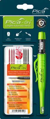 Pica Dry Longlife Automatic Pencil Tieflochmarker + 8 Spezialminen Sommer Set