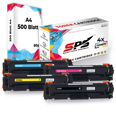 4x Toner 410A CF410A CF411A CF412A CF413A kompatibel für HP Color Laserjet Pro