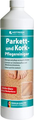 HOTREGA® Parkett- und Kork-Pflegereiniger, 1 Liter Flasche