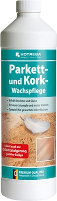 HOTREGA® Parkett- und Kork-Wachspflege, 1 Liter Flasche