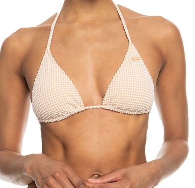 ROXY Bikini Top Gingham porcini