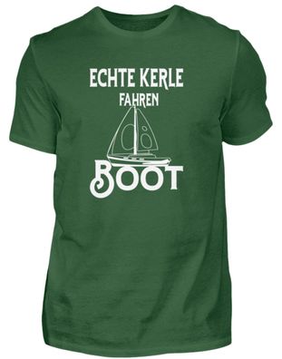 Echte kerle fahren Boot - Herren Shirt