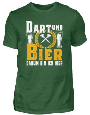 Dart und Bier darum bin ich hier - Herren Basic T-Shirt-RYZR99S0