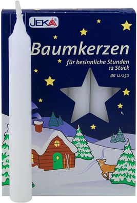 Baumkerzen - weiß, á 12 Stück