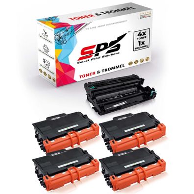 4x TN3430 Toner Schwarz + 1x DR3400 Trommel kompatibel für Brother MFC-L5850DW