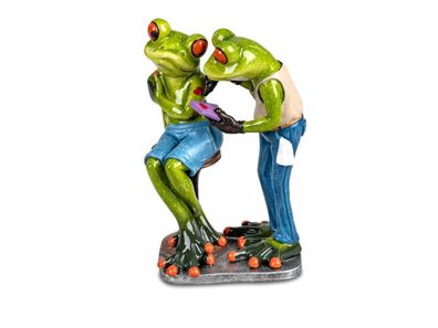 Formano Tattoo Tätowierer Paar Frosch Frau Mann Deko Figur grün blau rot lila NEU