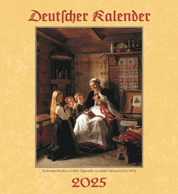 Deutscher Kalender 2025 - Wandkalender 21 cm x 24 cm