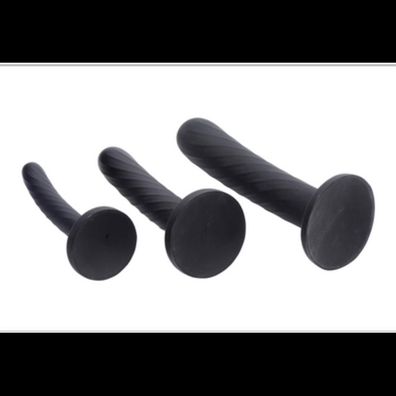 XR Brands - Strap-on Silicone 3 piece set - Black