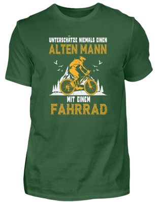 Unterschätze niemals einen alten Mann - Herren Basic T-Shirt-8EGMZY6W