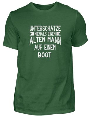 Unterschätze niemals einen alten Mann - Herren Basic T-Shirt-7BD530DE