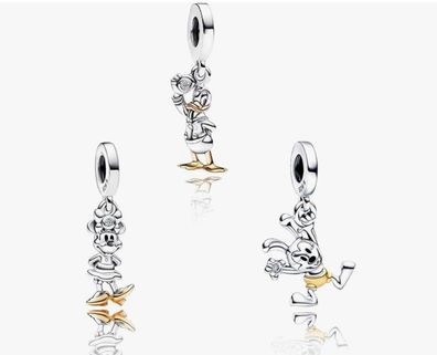 3er Set 100 Jahre Disney Charm S925 passend zu Pandora