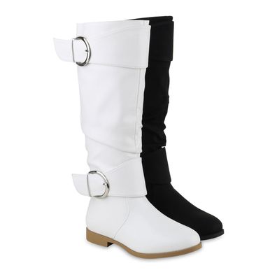 VAN HILL Damen Leicht Gefütterte Klassische Stiefel Schnallen Schuhe 840863