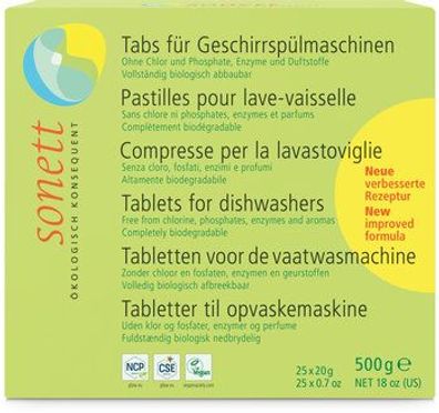 SONETT Tabs für Geschirrspülmaschinen 25x20g