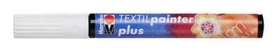 6x Marabu 0118 03 070 Textil Painter plus weiß 070 3 mm