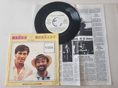 Lucio Dalla & Gianni Morandi - Vida 7'' Vinyl Spain PROMO + INFO SHEET