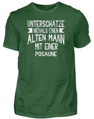 Unterschätze niemals einen alten Mann mi - Herren Basic T-Shirt-C1I077R2