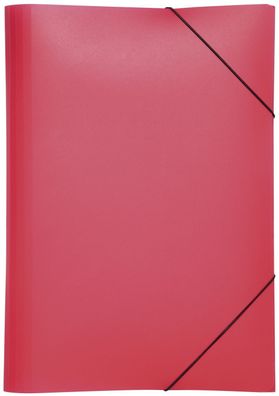 Pagna® 21638-03 Gummizugmappe Lucy Basic - A3, rot, PP, 3 Einschlagklappen