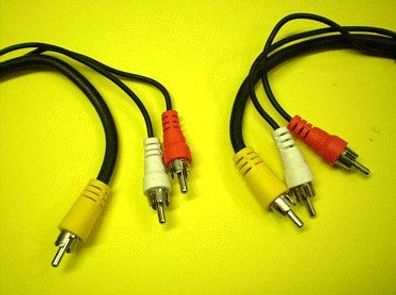 AV-Kabel Audio Video Anschlusskabel Cinch Stecker-Stecker 1,5m