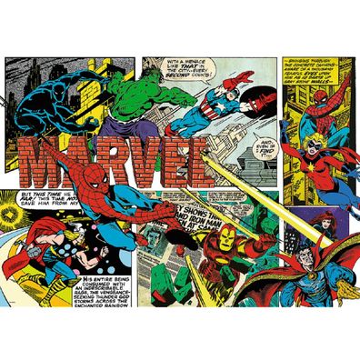 Marvel Retro Avengers Puzzle 1000 Teile Action und Nostalgie für Erwachsene und