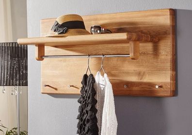 Wandgarderobe 100x50cm 'Bayreuth' Wildeiche massiv